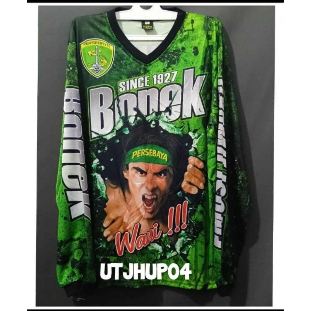 ATASAN JERSEY PANJANG BONEX PERSEBAYA PRINTING OVERSIZE