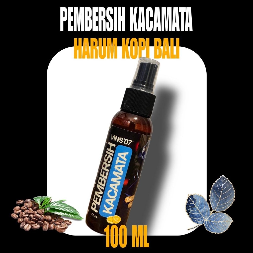 PEMBERSIH KACAMATA 100 ML AROMA KOPI BALI, LAVENDER, APEL | VINS 07 | ANTI KABUT, EFEK DAUN TALAS, J