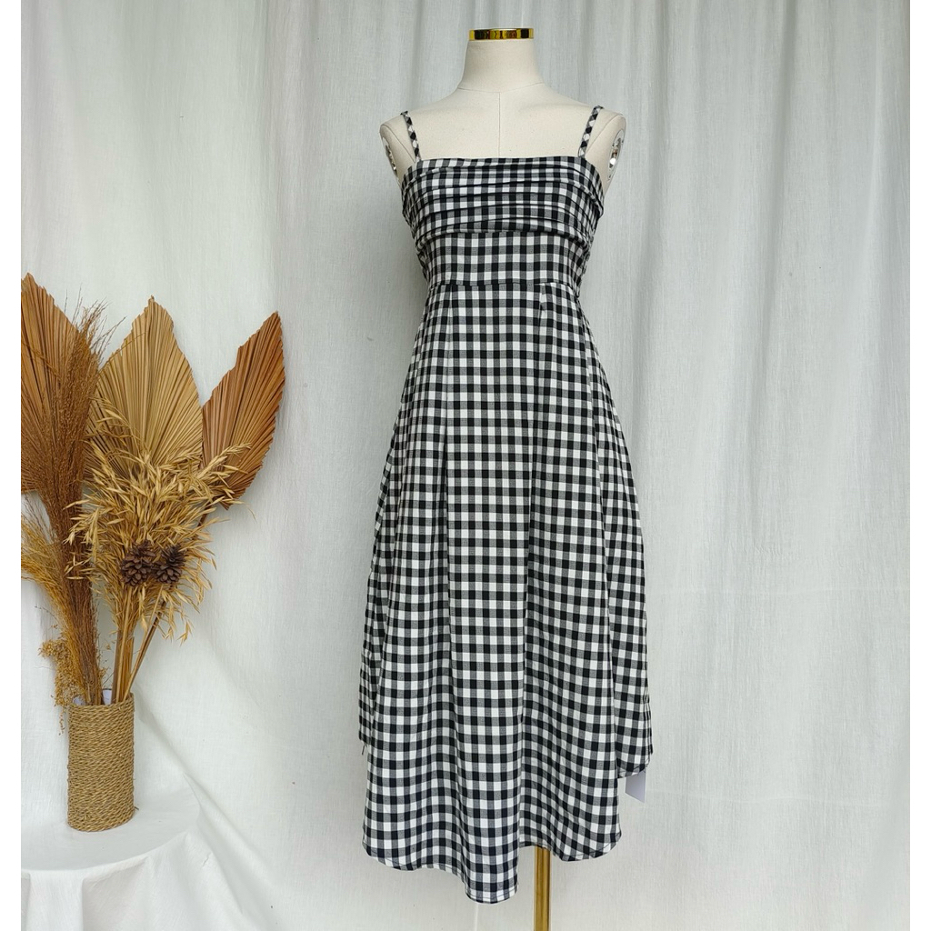 Overall Dress Motif Kotak