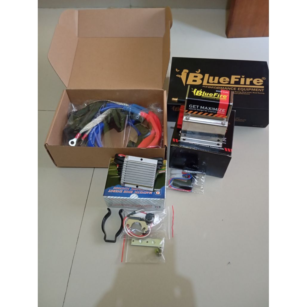 Paket Racing Kabel Busi Mobil Toyota Hardtop Bluefire Grounding + CDI Porter 2F Original Canada + Co