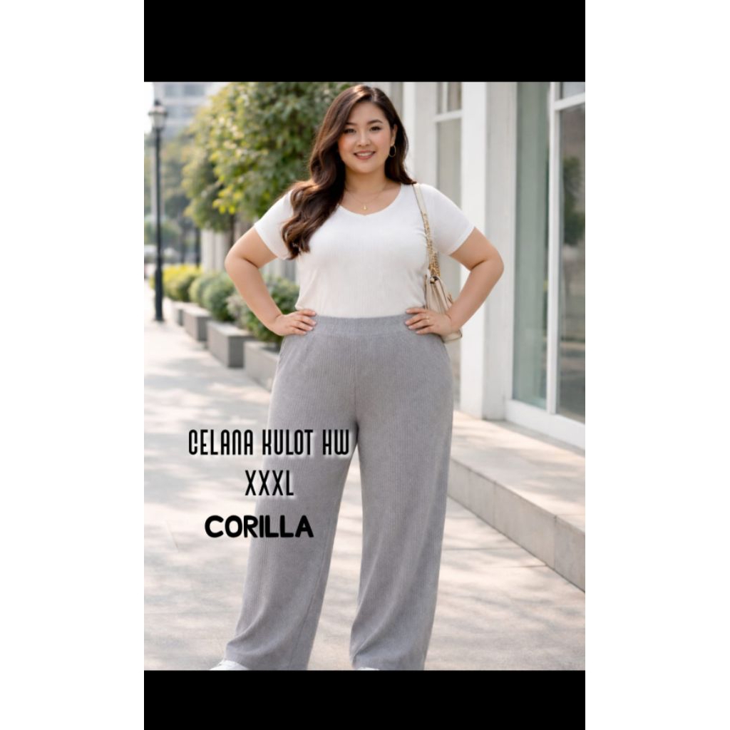 CELANA KULOT XXL JUMBO HIGHWAIST KNIT PREMIUM CELANA WANITA