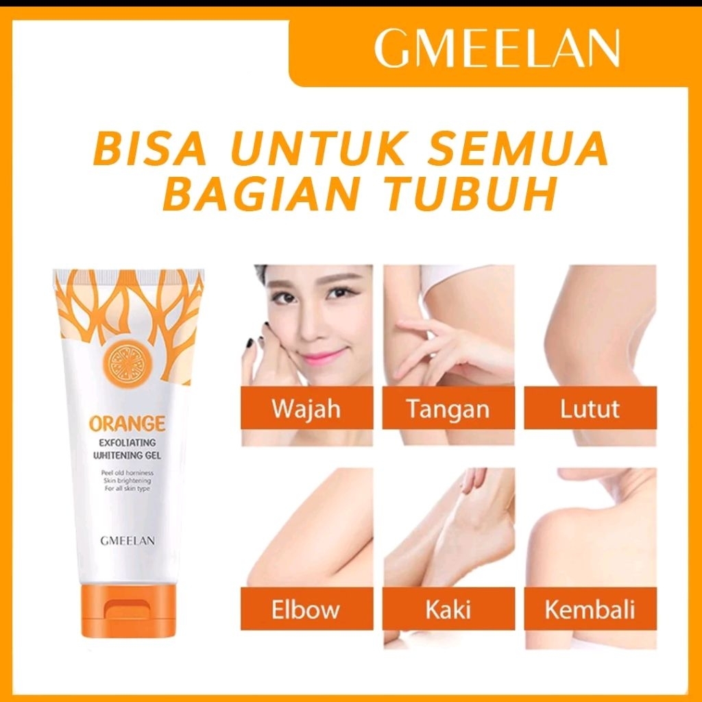 gmeelan orange exfoliating whitening gel perawatan kulit