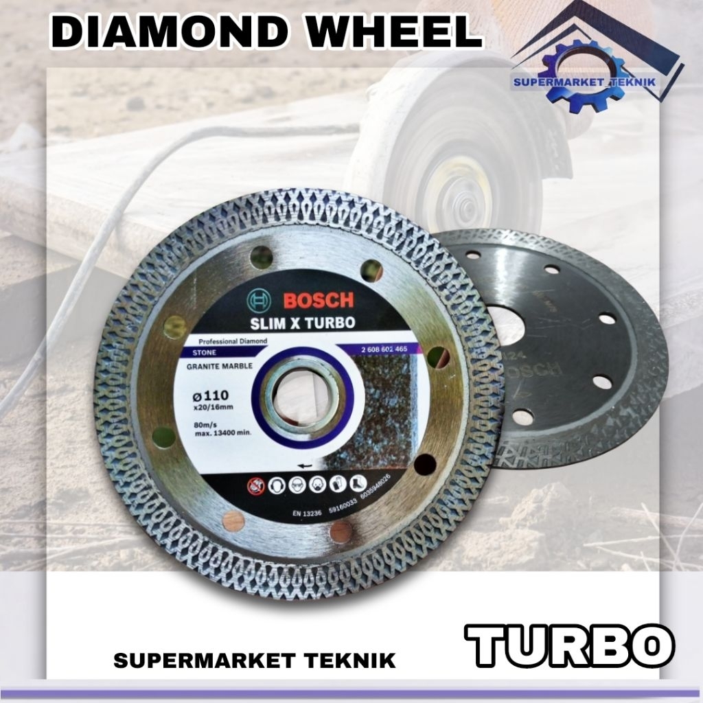 Mata Gerinda Pemotong Granit Keramik SLIM X TURBO BATIK Diamond wheel mata pisau granit marmer