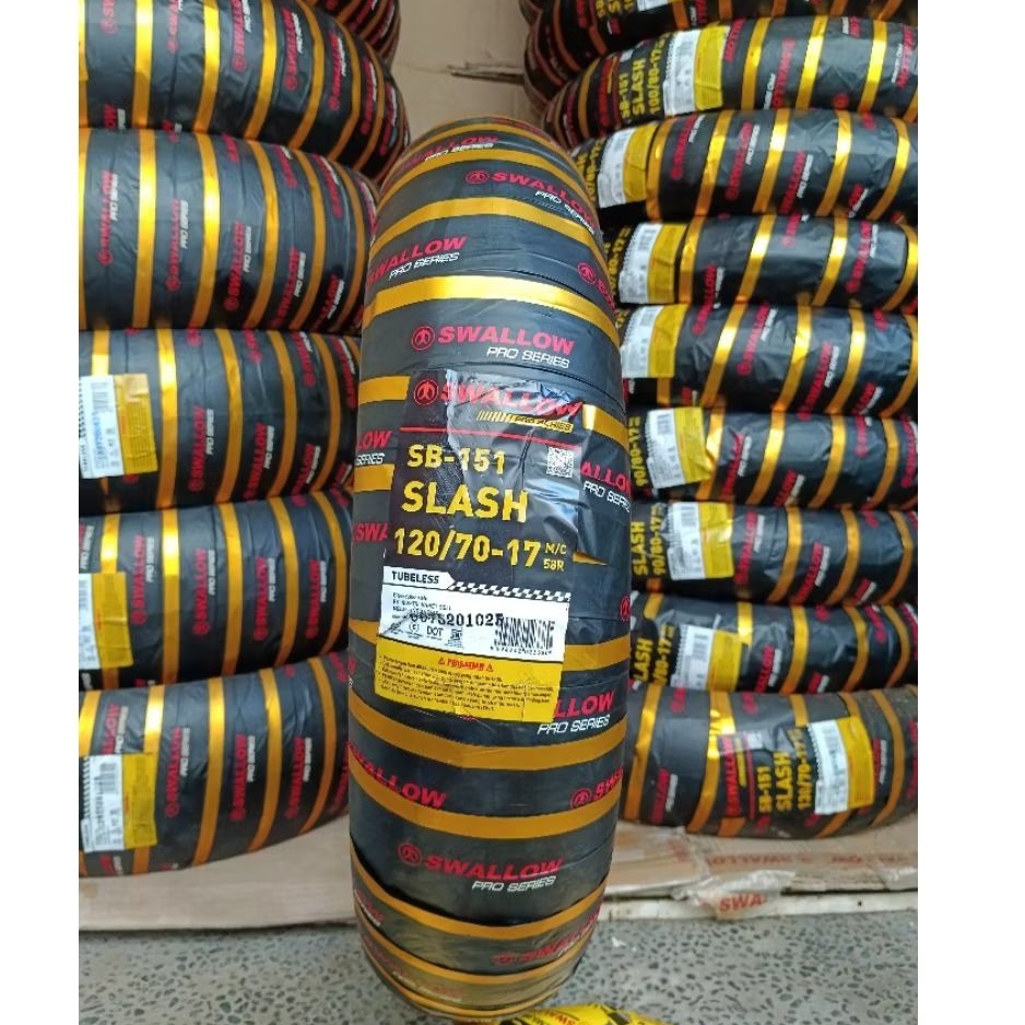 Ban Luar SWALLOW Slash 120/70-17 Tubeless Soft Compound