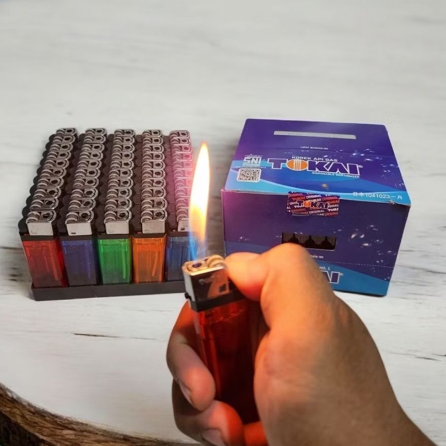 KOREK API GAS TOKAI ISI 50 PCS | SNI | GROSIR WARUNG | NYALA BESAR AWET