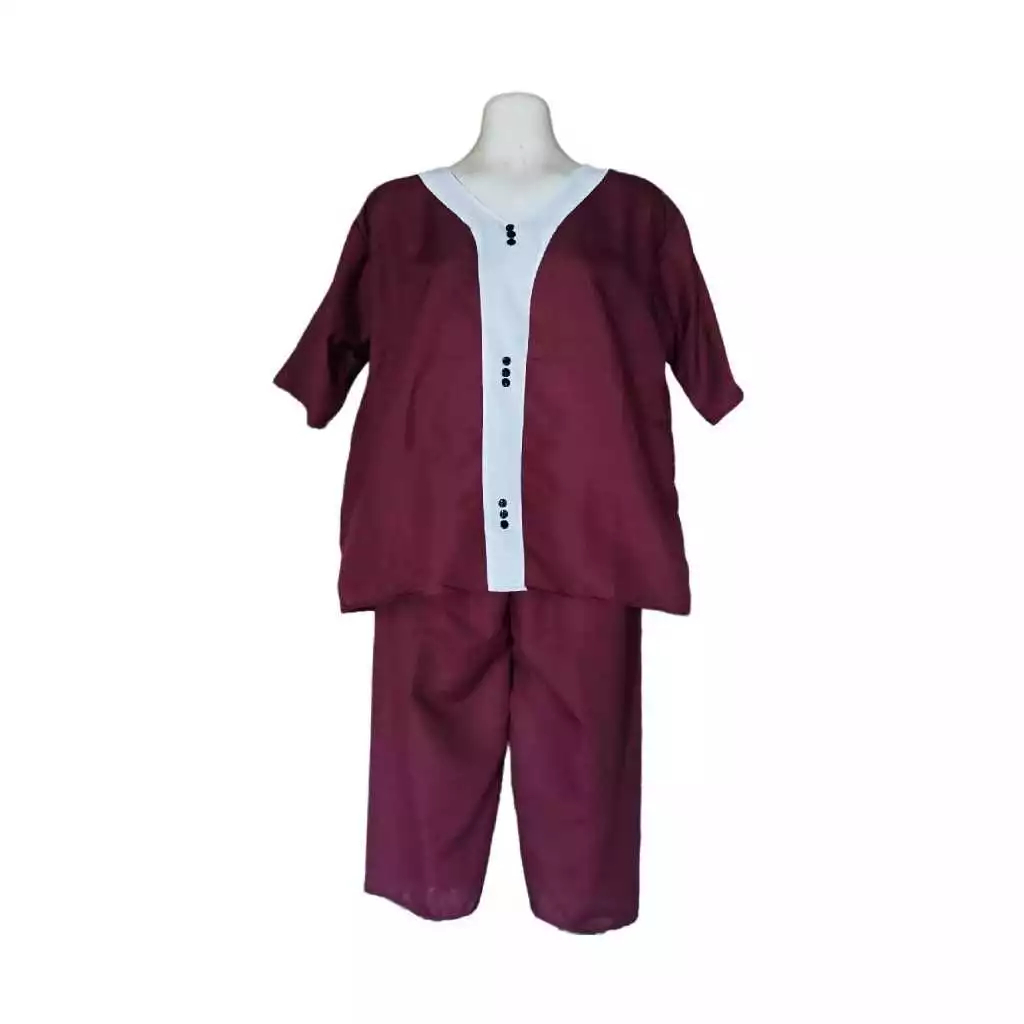 SETELAN WANITA KOMBINASI GARIS / SETELAN WANITA LENGAN PENDEK / ONE SET WANITA KEKINIAN