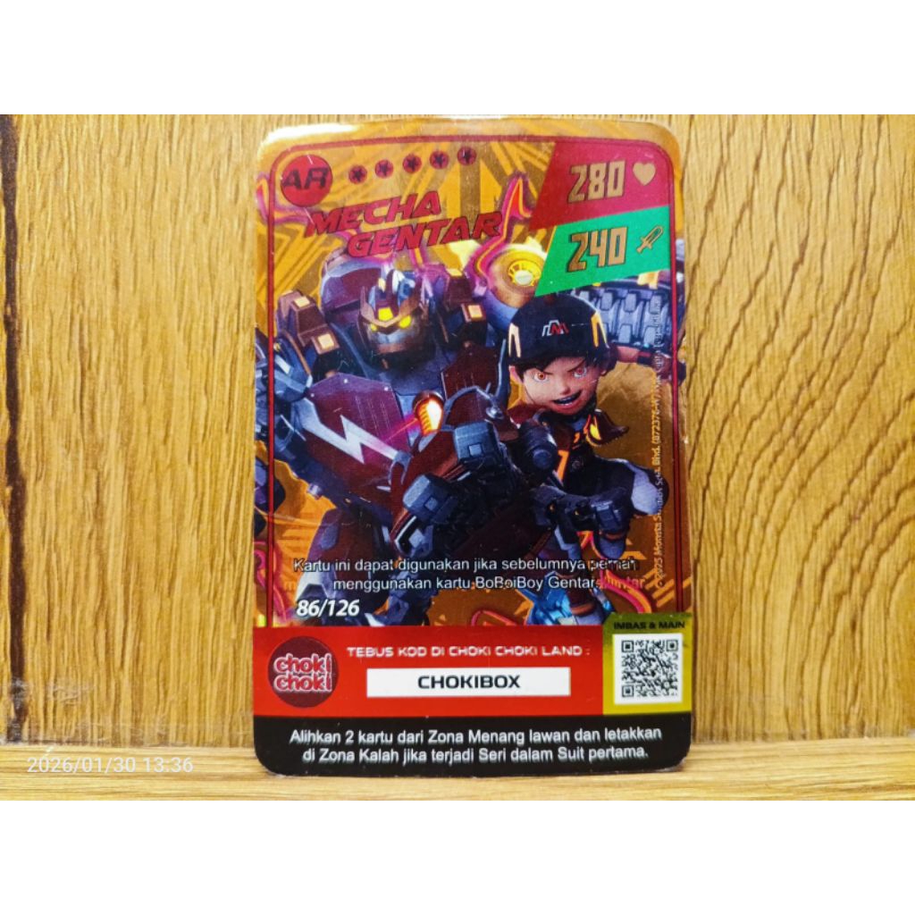 kartu choki x bbb mechagentar ar