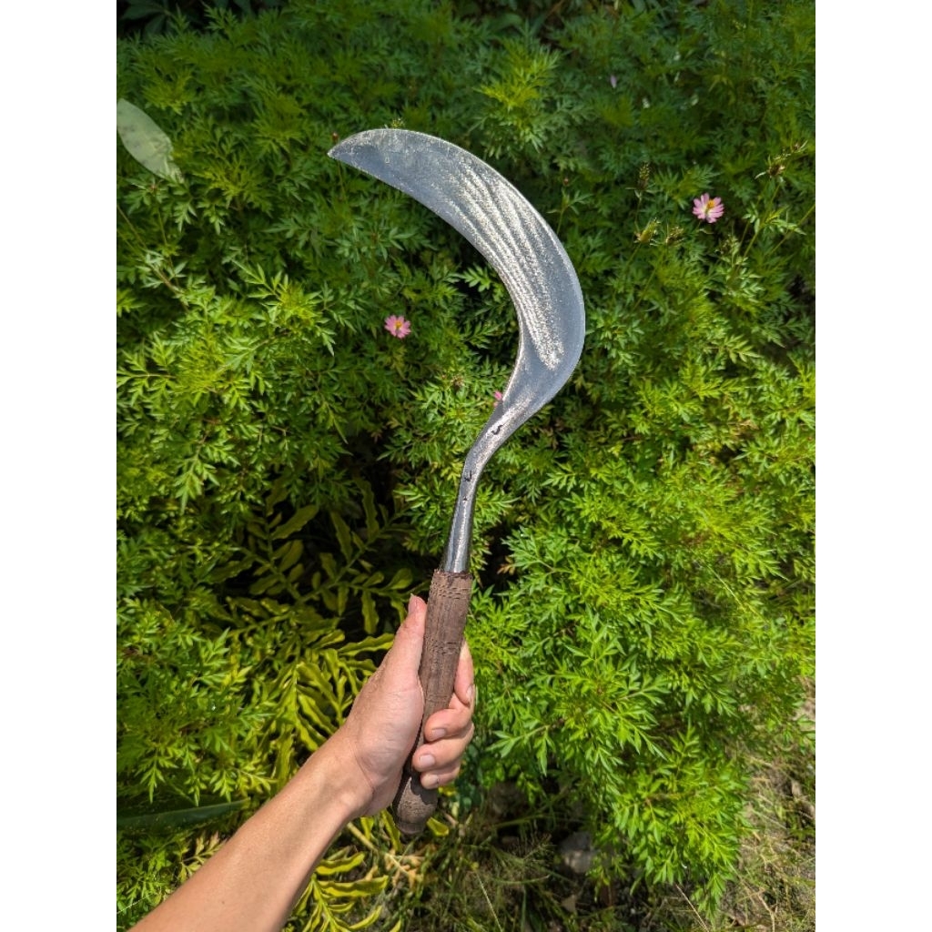 Sabit / Arit Banturan Baja Isen Gagang Kayu Sono