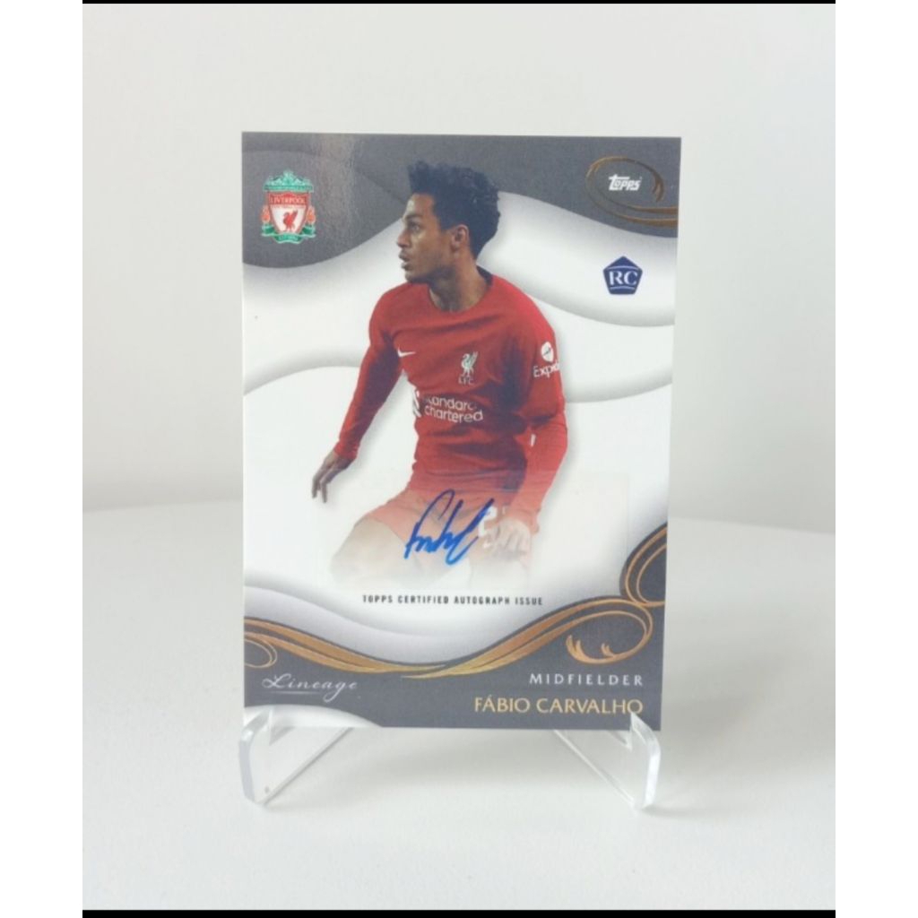 Fabio Carvalho,Autograph,Liverpool,Topps Soccer Card