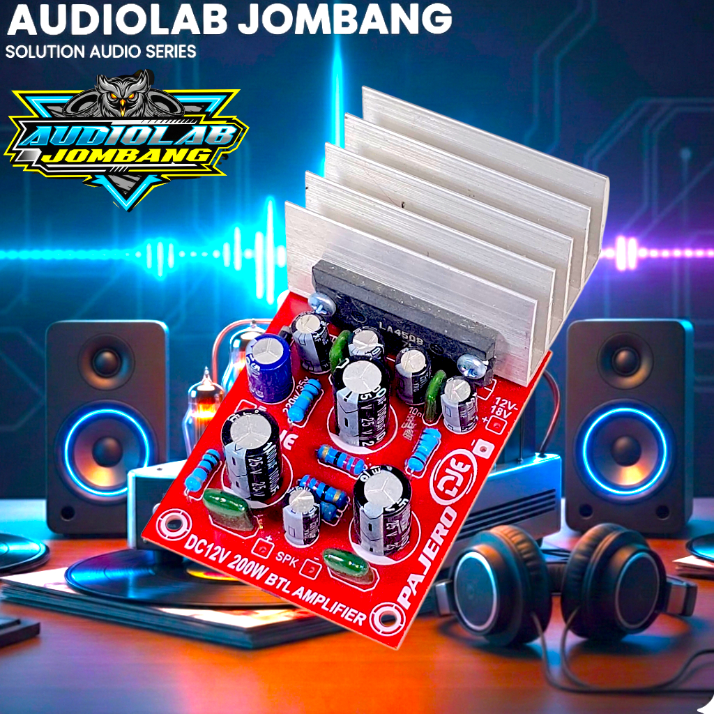 Kit Power Amplifier Mobil PAJERO Mono DC 12 volt BTL 200 Watt Kualitas Terbaik DJE PRO SERIES