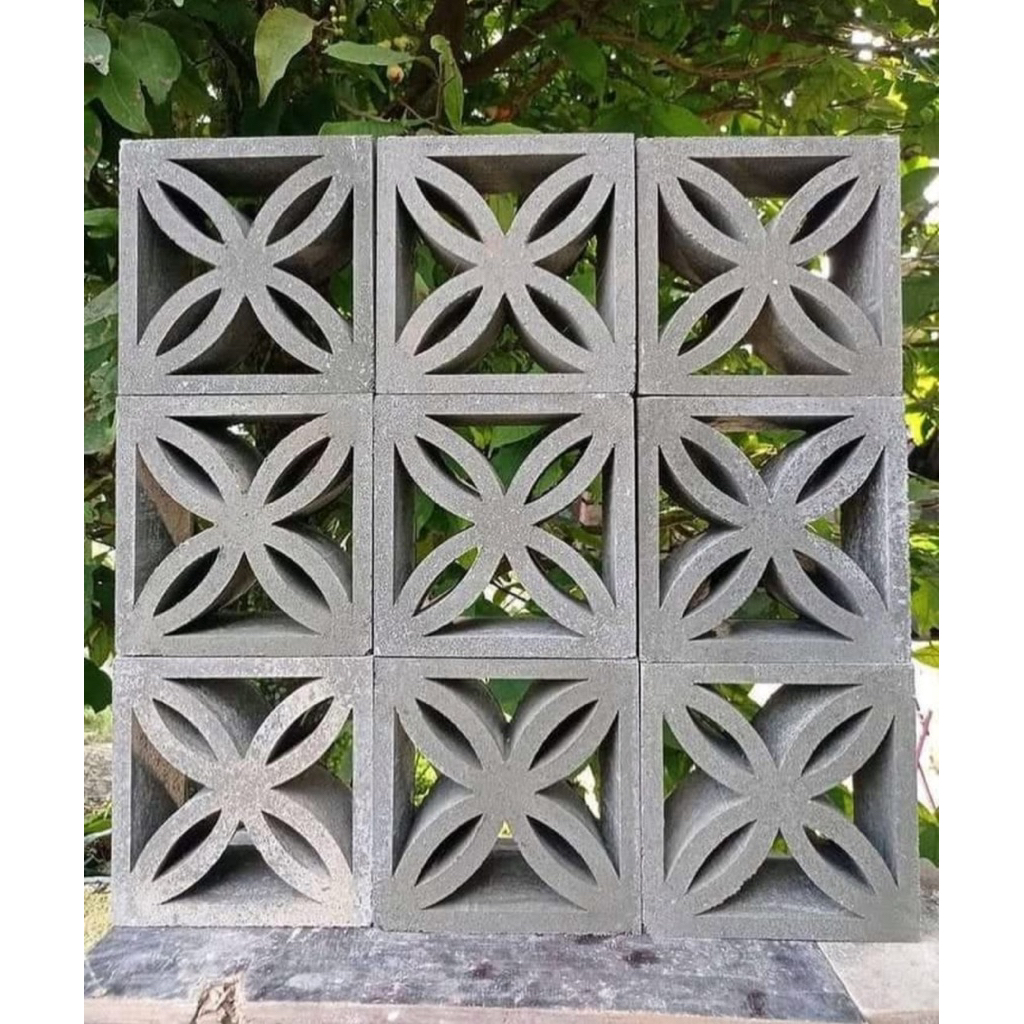 Roster beton motif kawung