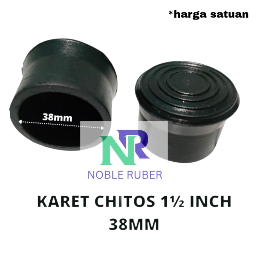 KARET KAKI CHITOSE 1 ½ INCH (38mm)/KARET BESI CHITOSE/KARET KAKI KURSI/MEJA