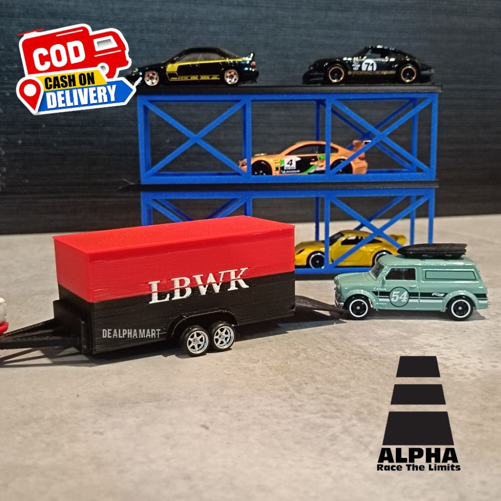 TRAILER LBWK DIECAST 1:64 HOT WHEELS TRAILER ANHANG