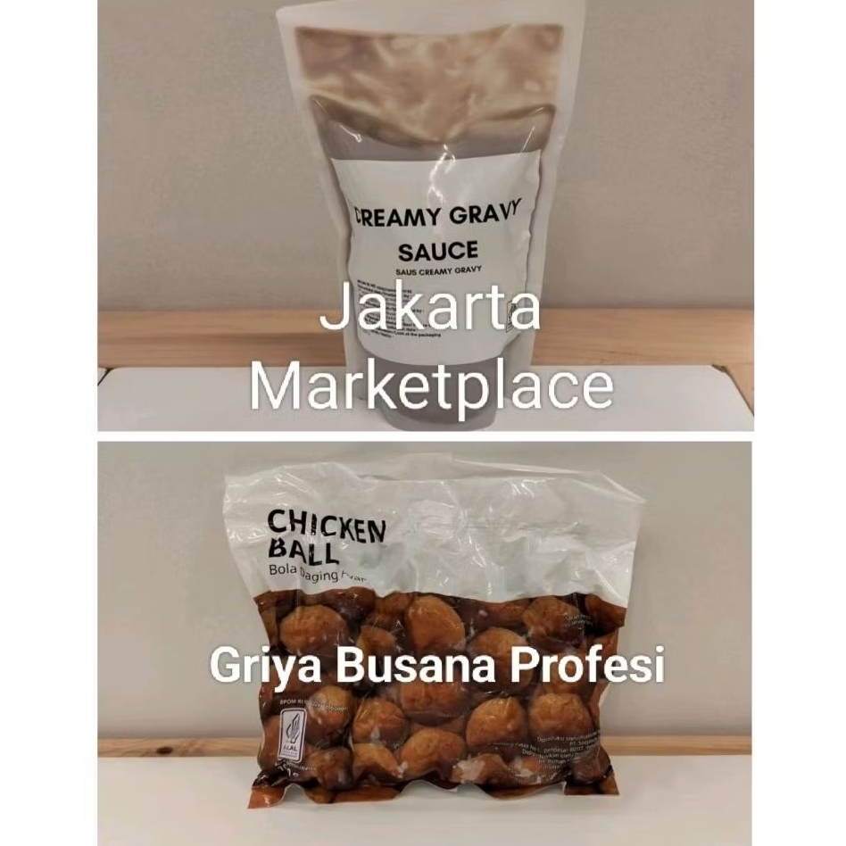 Bakso Daging ayam IKEA Chicken Ball 1 kg Frozen Creamy Gravy Sauce GOSEND ONLY