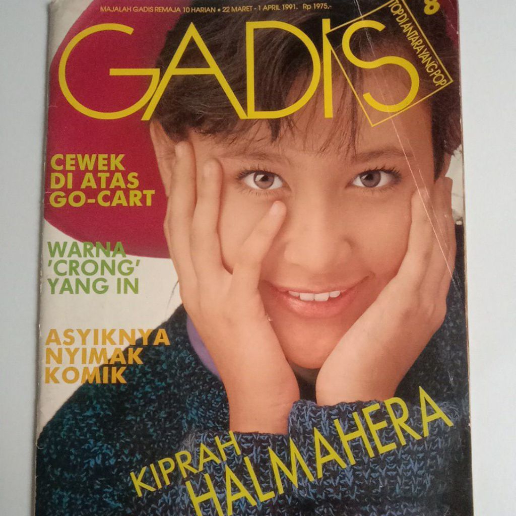 Majalah Gadis Tahun 1991 Cover Cantik Virginia Maria Olivia Samudro