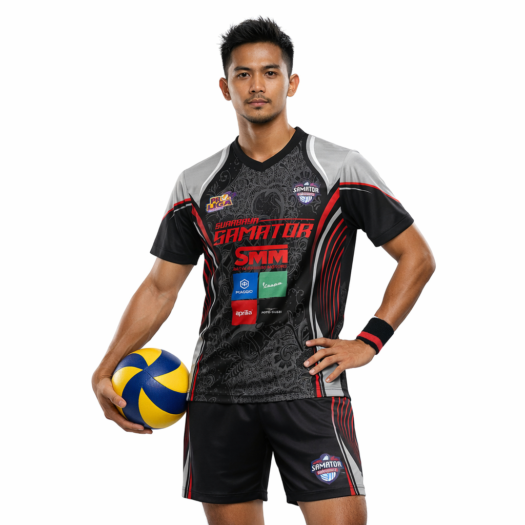 Setelan Baju Celana Voli Surabaya Samator Proliga Men 2026