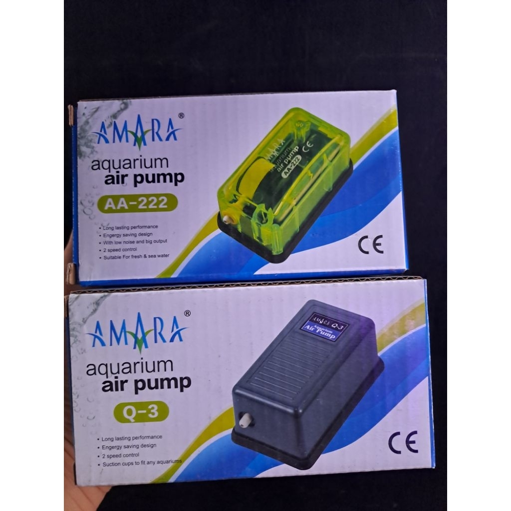 Air Pump Amara Aerator Oksigen Aerator Ikan Hias Aerator 1 Lubang Aerator Amara Q3 AA-222 / Aerator 