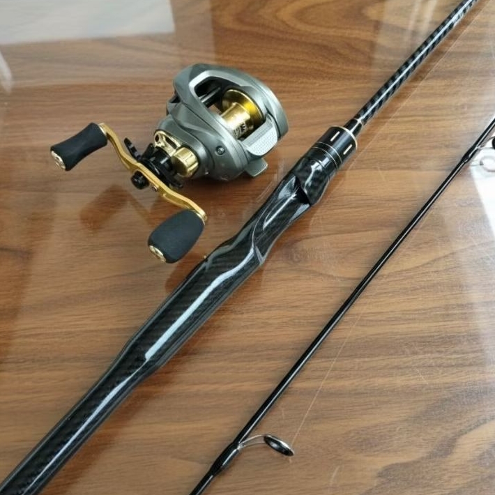 satu set joran bc Zorro carbon medium action 180cm&Bc Zorro drg clicker