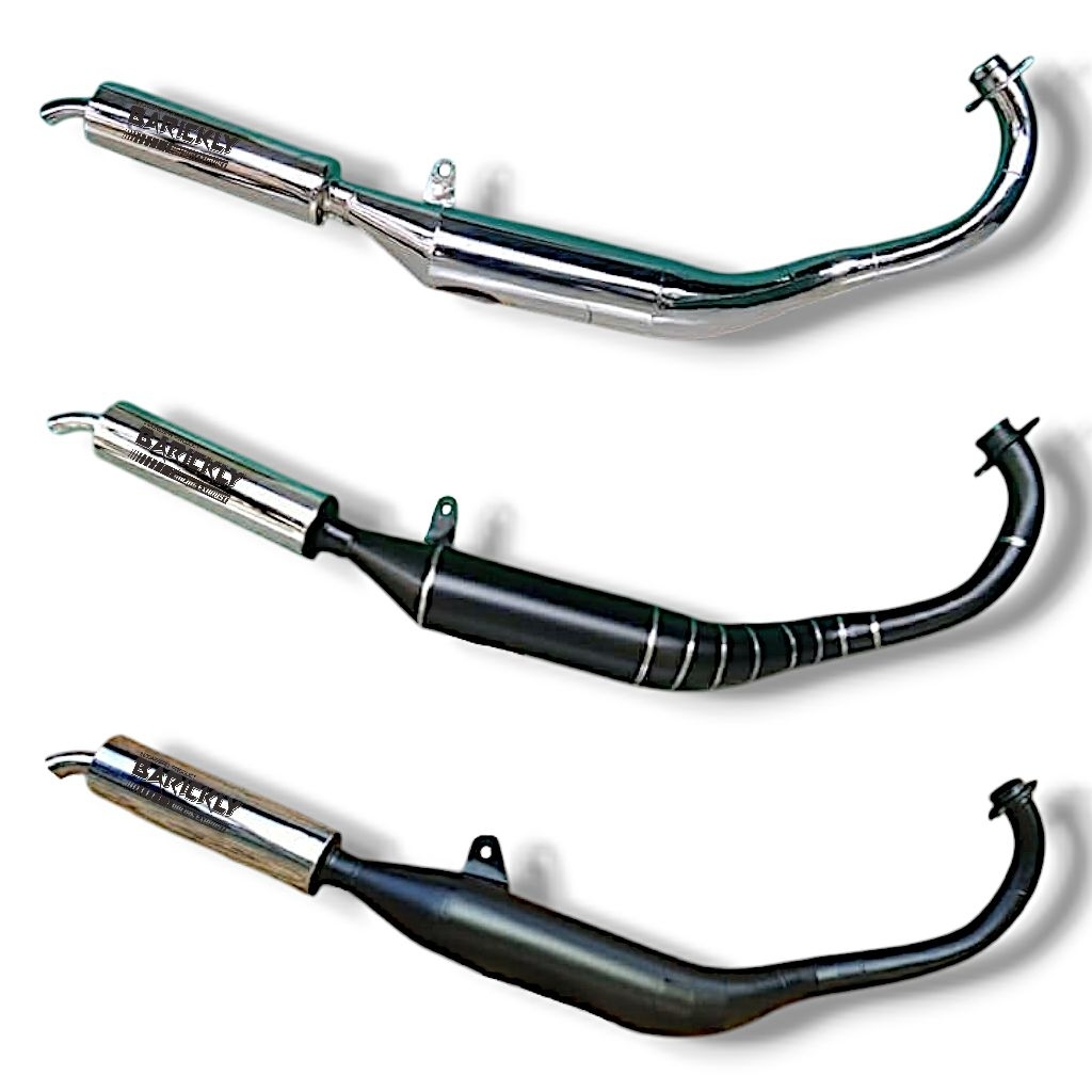 Knalpot SR RZR RX-Z 135 Standar Racing RZR RXZ 135 Original Barickly Racing Exhaust Plat Hitam Belan