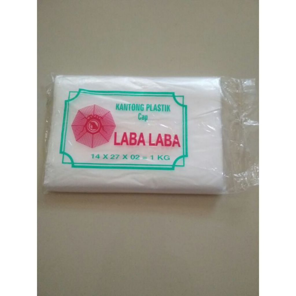 PLASTIK LABA LABA BUTEK /BURAM 1KG 14*27*02/PLASTIK LABA LABA BURAM