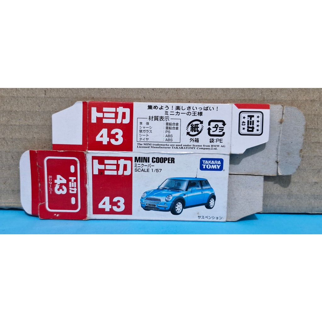 BOX ONLY Tomica 43 Mini Cooper