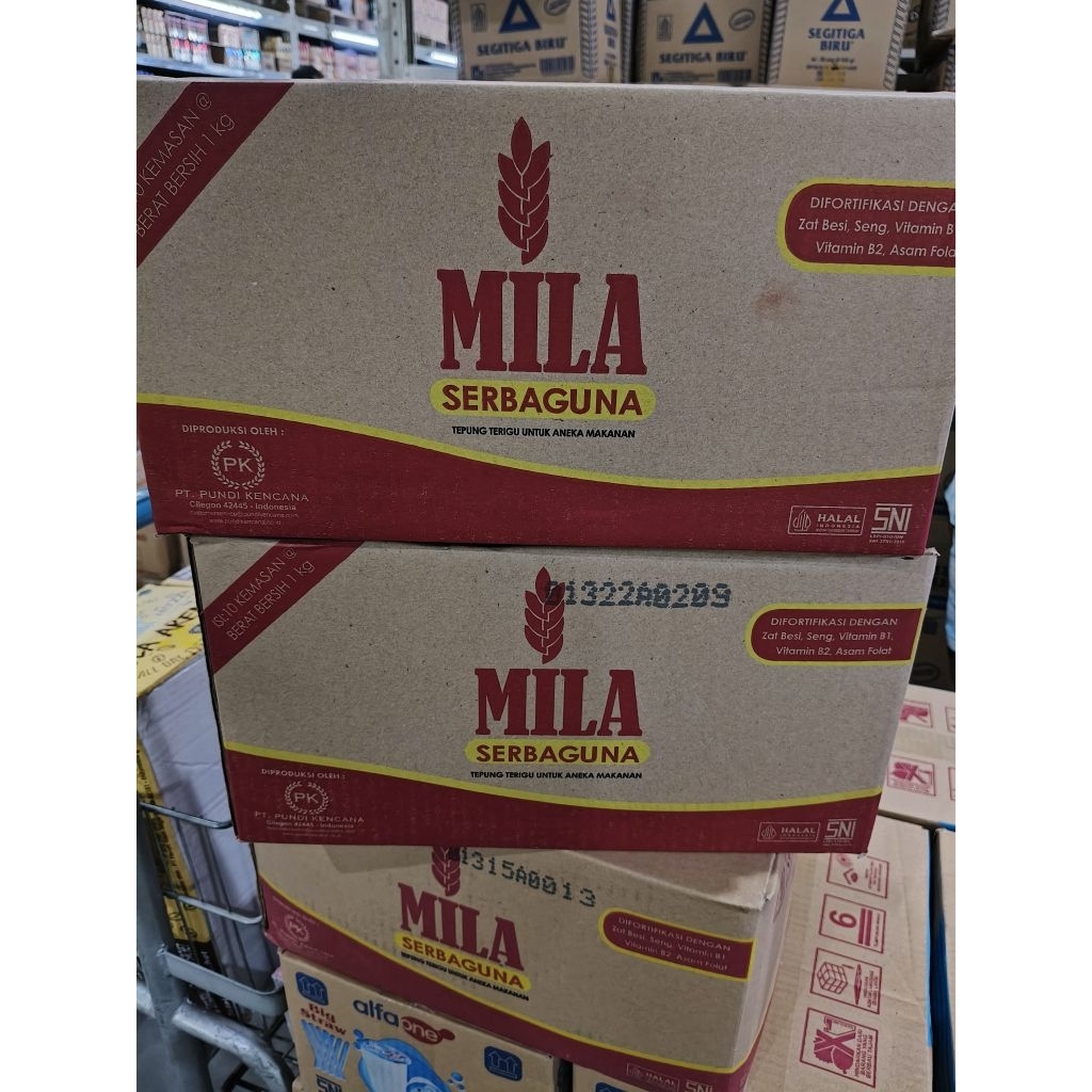 Tepung Terigu Mila Serbaguna Untuk Aneka Makanan (1dus isi 10bungkus)