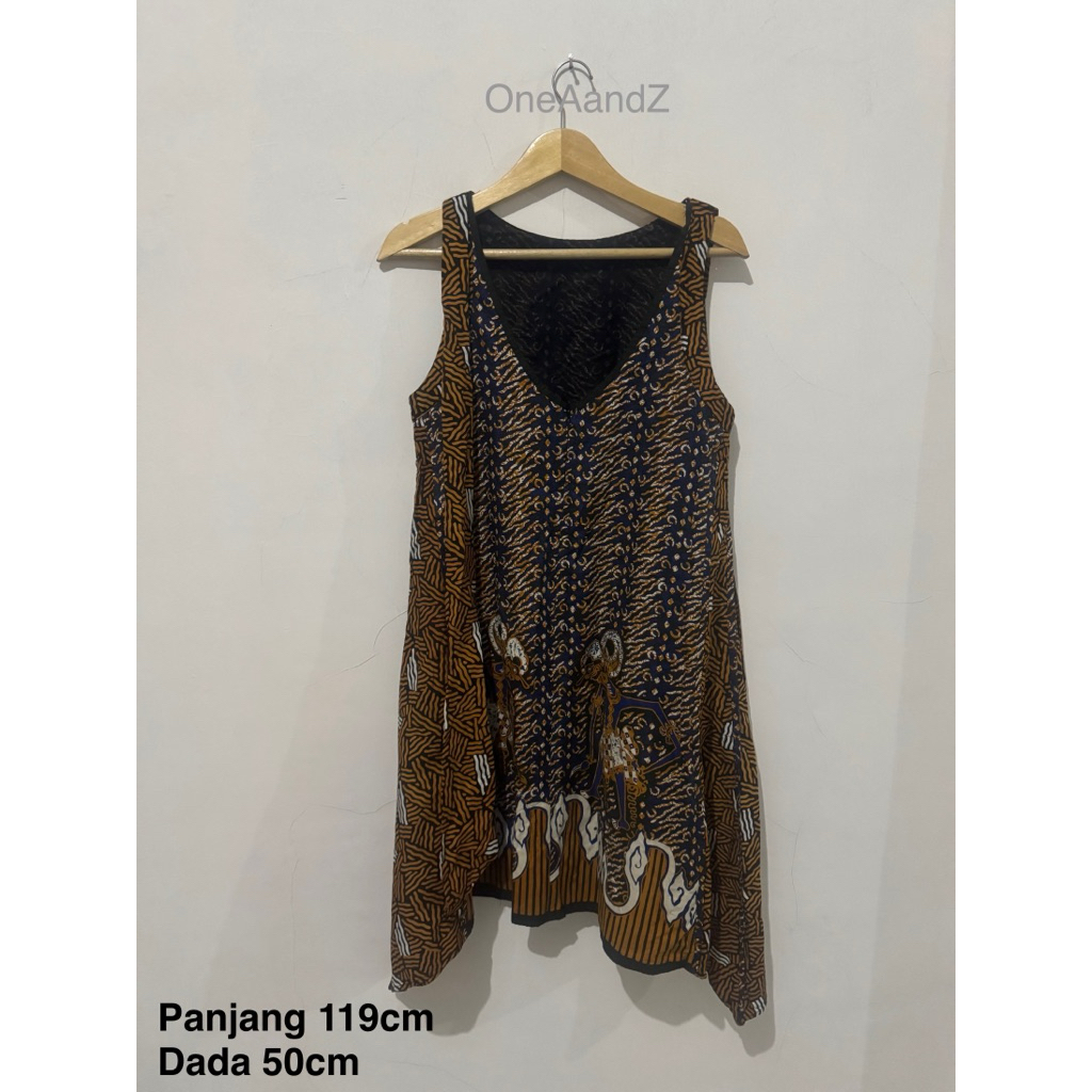 Dress Motif Batik Modern Wanita Preloved