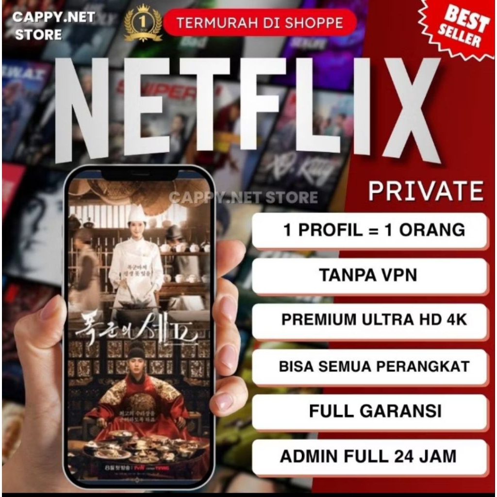 Netflix Premium 1 Bulan Full Garansi Amann & Legal