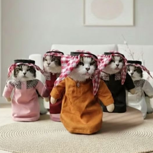 BAJU KUCING KARAKTER SUKTAN MODEL GAMIS KOKO PRIA BAHAN KATUN RAMI LEMBUT DAN ELEGAN ANABUL JANTAN M