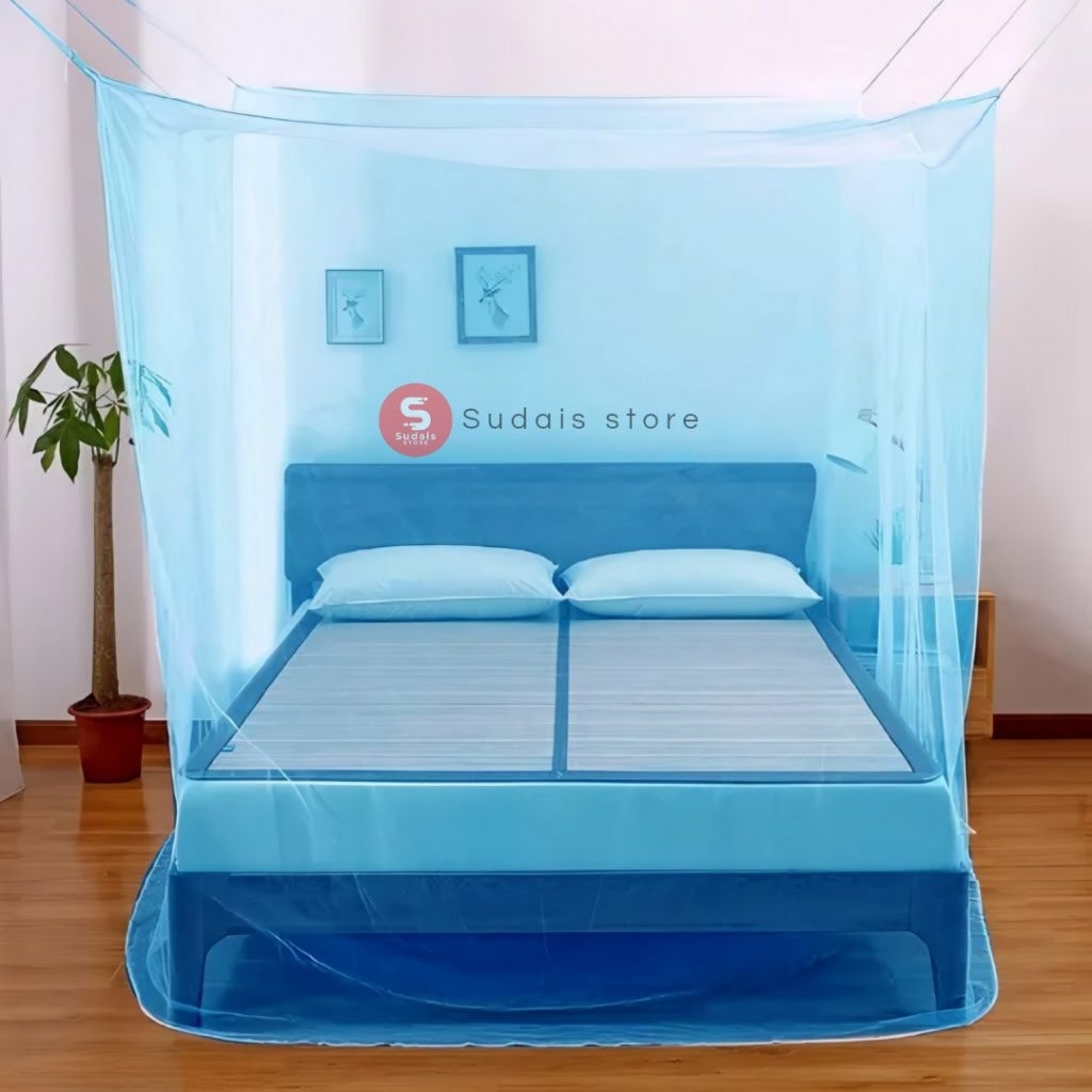 Kelambu tidur anti nyamuk kelambu polos gantung bahan tebal dan kuat