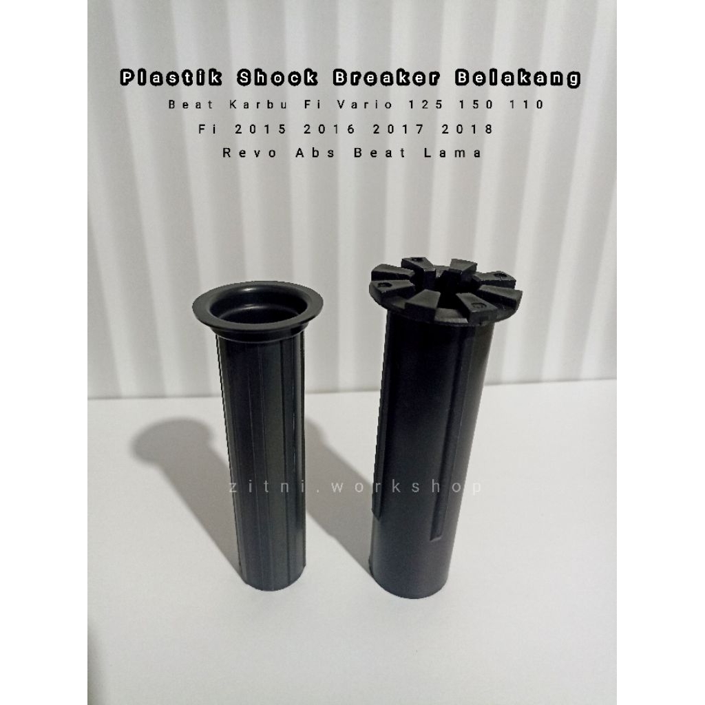 SEPASANG Plastik Selongsong Shock Atom Atas Bawah Shockbreaker Belakang Beat Lama Karbu Fi Vario 125