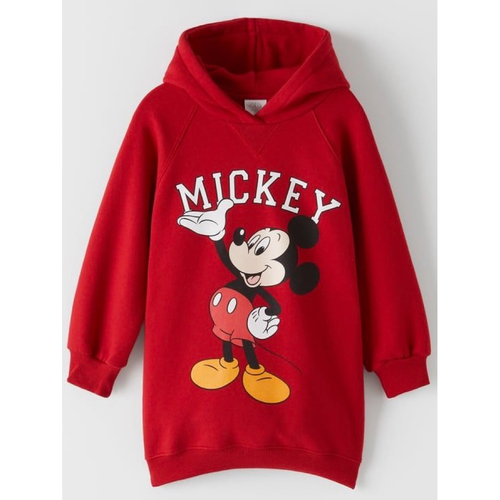 Hoodie ZARA Disney Mickey Mouse Merah Red Preloved Anak