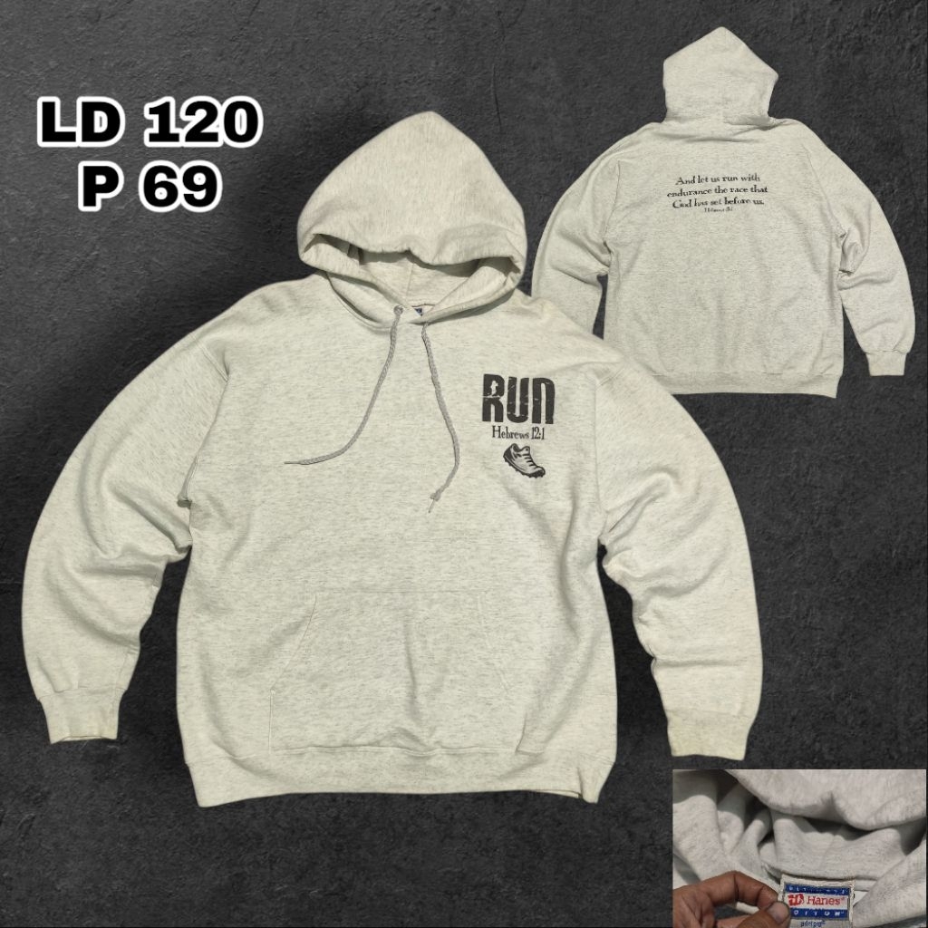 HOODIE BOXY VINTAGE HANES BUILD UP TEBAL PREMIUM