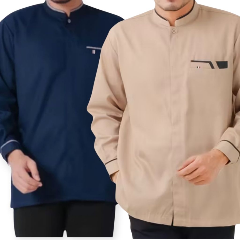 baju kemeja koko polos dewasa bahan katun toyobo ptemium S M L XL XXL XXXL XXXXL koko pria lengang p