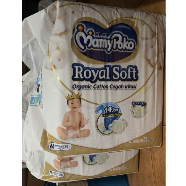 pampers mamypoko royal soft perekat M-72 2bal