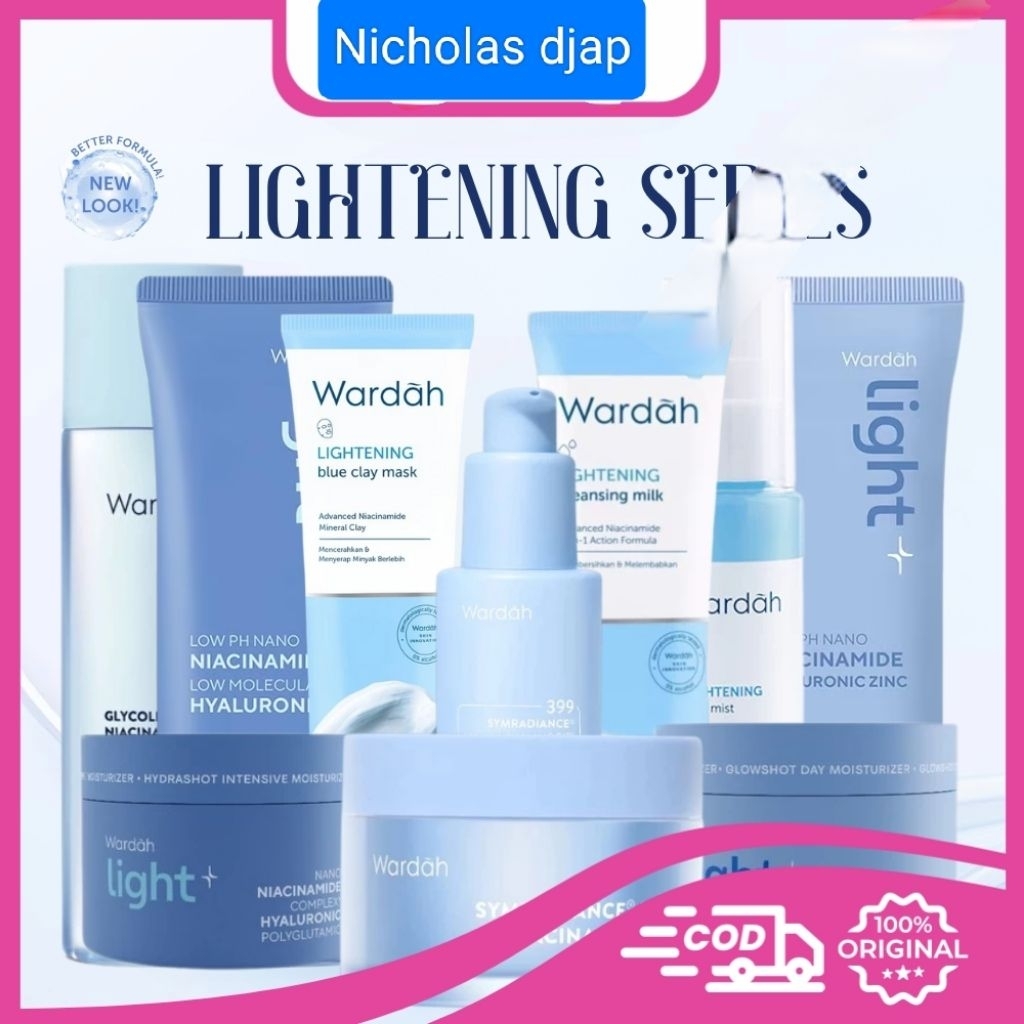 Wardah Lightening Paket Lengkap | Paket Skincare Wardah Lightening | Wardah Lightening Series | ORIG