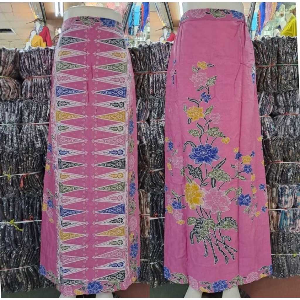 Rok Tumpal Encim Pink / Bawahan Kebaya Encim Pilihan Warna