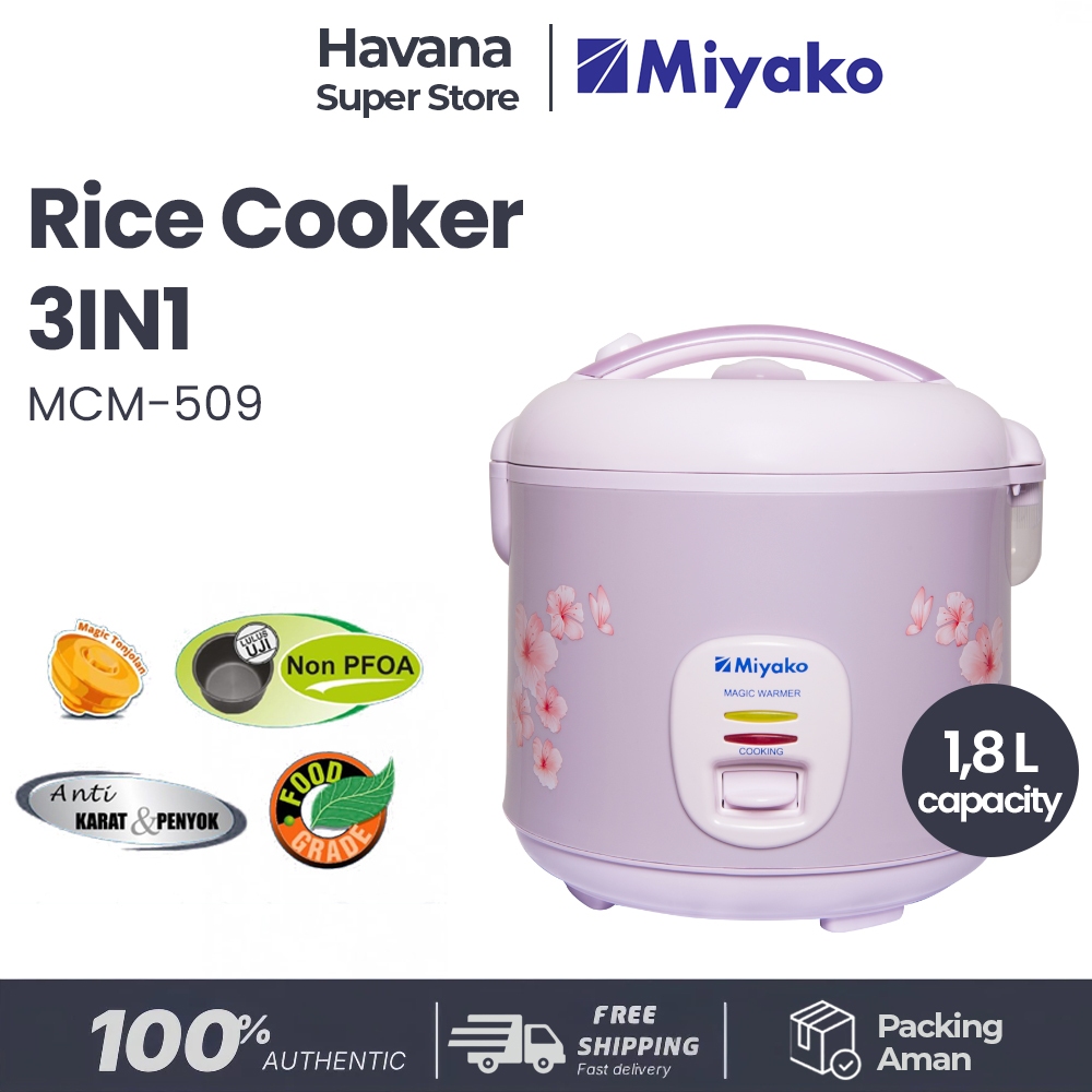 RICE COOKER MIYAKO MCM-509 Rice Cooker 3in1 Kapasitas 1,8 Liter
