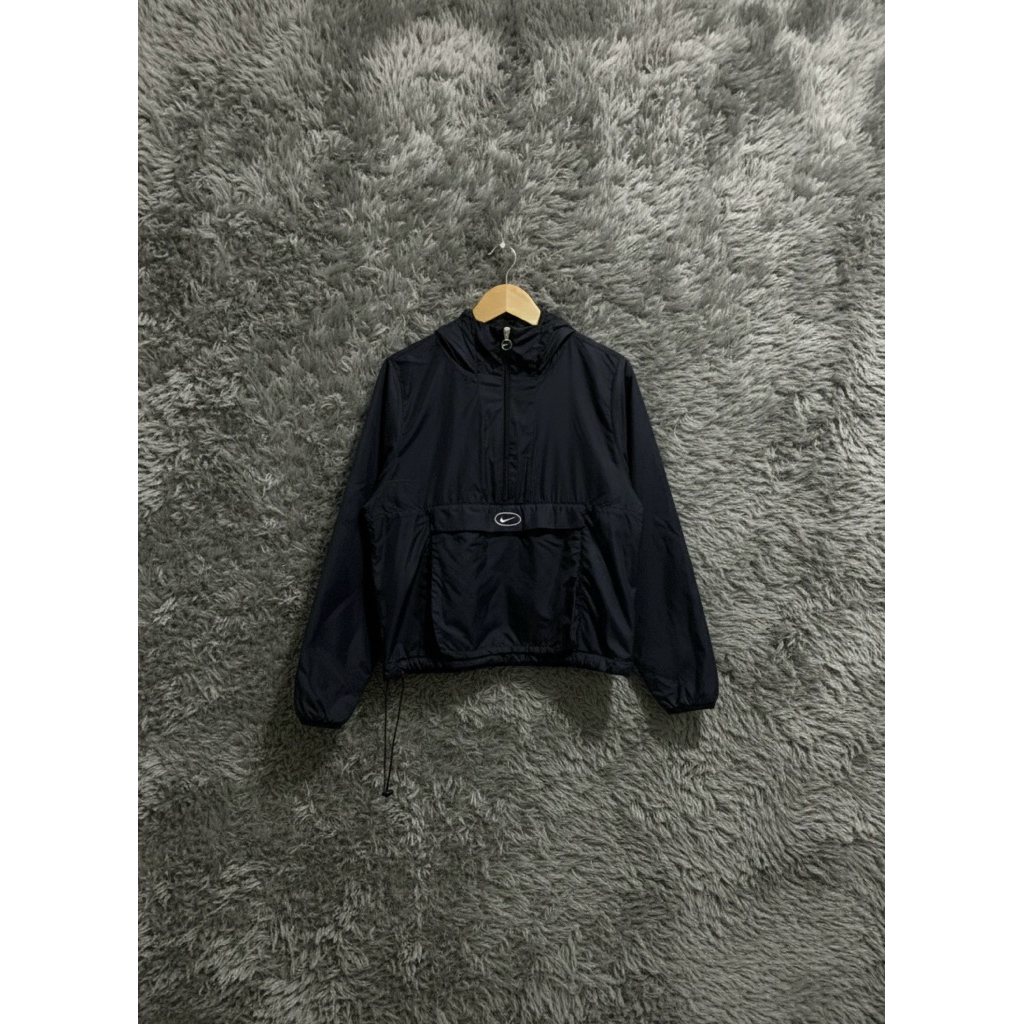 Jacket Nike Sportwear Swoosh Center Logo Windbreaker Halfziper Hoodie - S