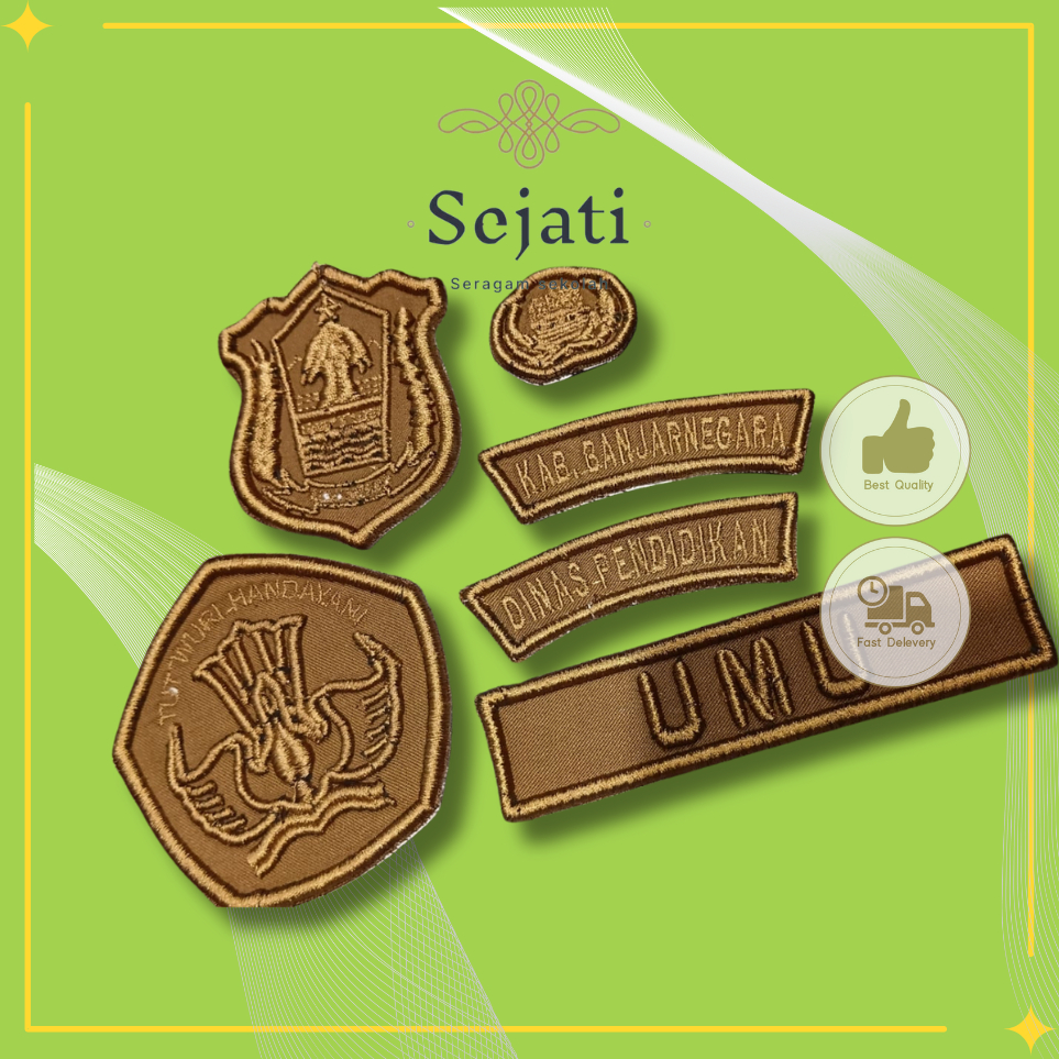 Seragam Sejati Collection - Bet PNS Logo Kopri Pin Purna IPDN Bordir Timbul