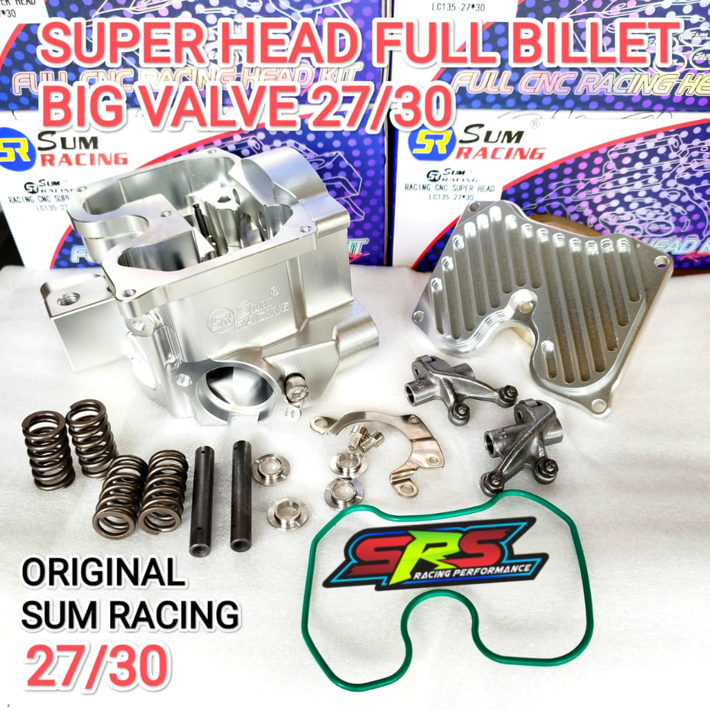 SUM RACING BILLET SUPERHEAD MX KING VIXION R15V2 MX NVL KLEP CARBON 25/22 27/30 ORIGINAL
