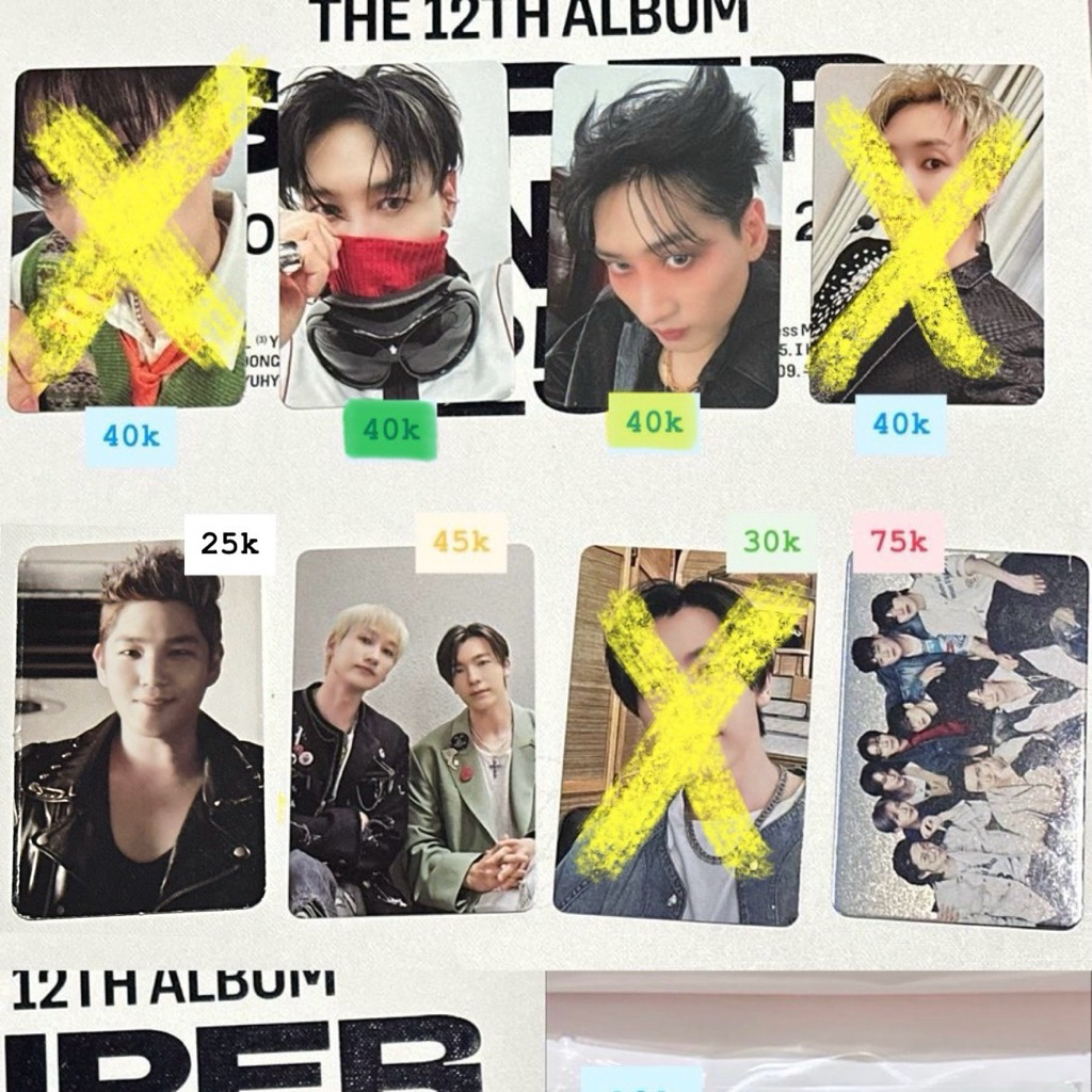 Photocard Super Junior leeteuk shindong kangin eunhyuk donghae