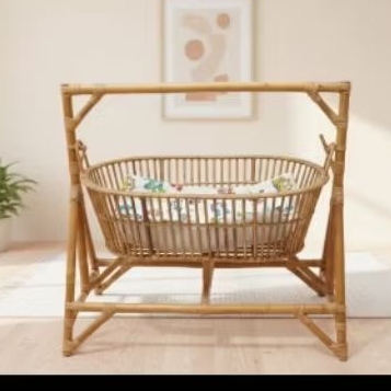Ready Ayunan Bayi Rotan Asli Model Menyamping Ukuran Lebih Besar Limited Edition High Quality