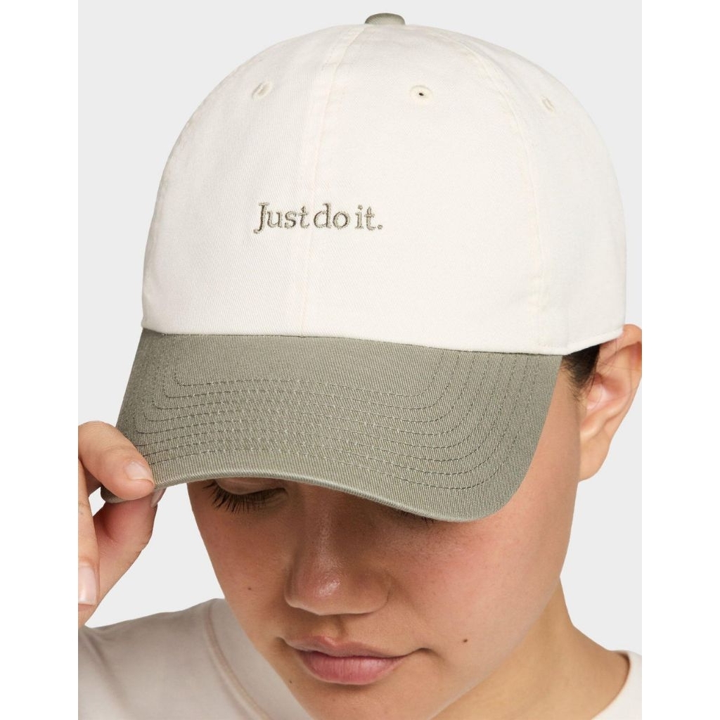 Nike Club JDI Just Do it Cap FB5370-137 Sail Light Army Unstructured Topi Original 100%
