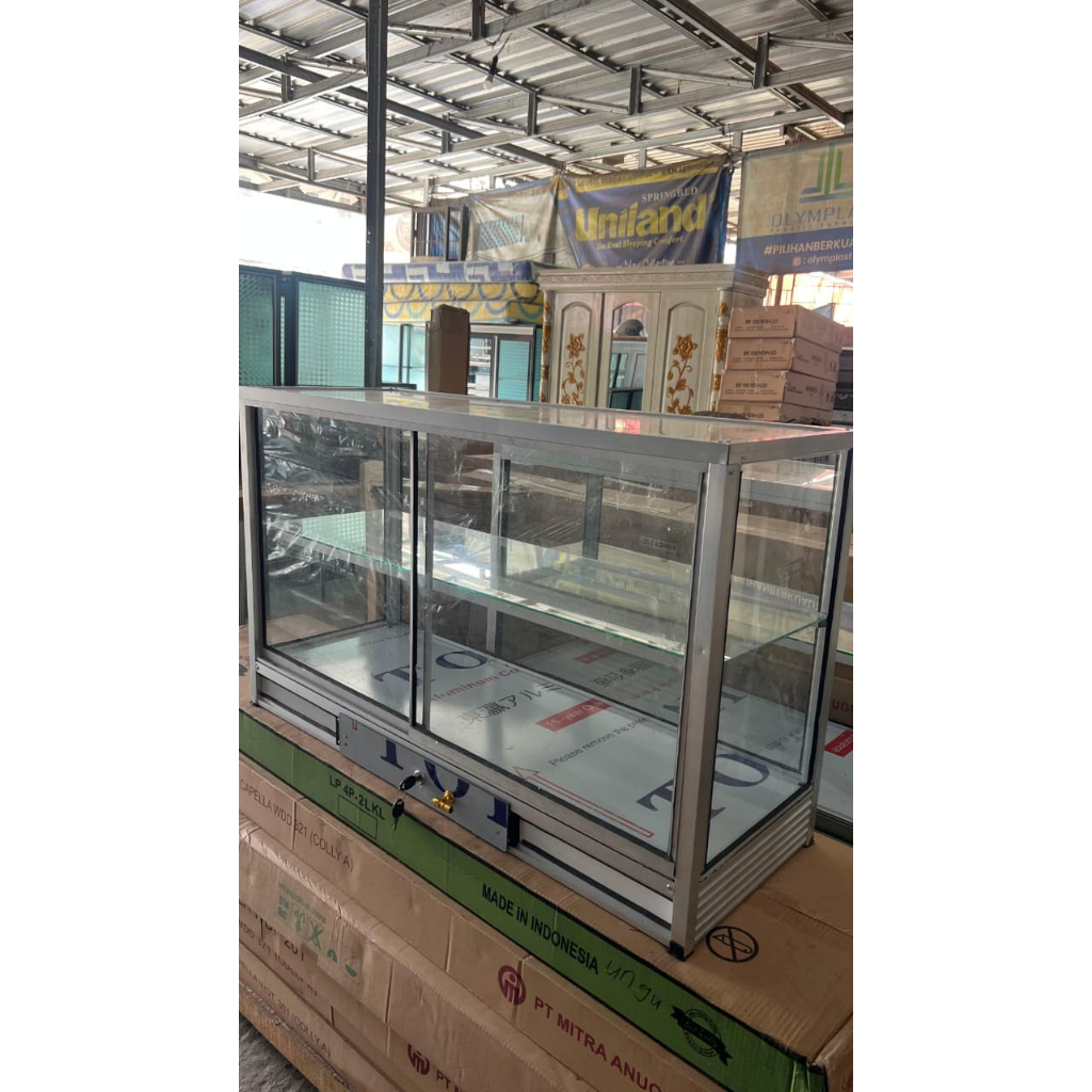 ETALASE KACA PANJANG 1M BANJARMASIN