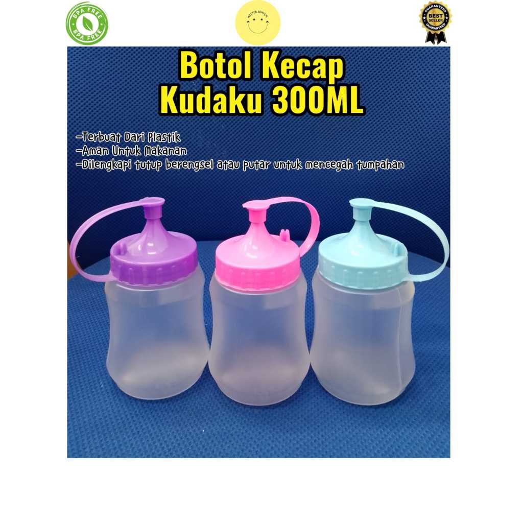 Botol Kecap Kudaku 300ML/Botol Saus/Botol Kecap/Botol Kecap Serbaguna
