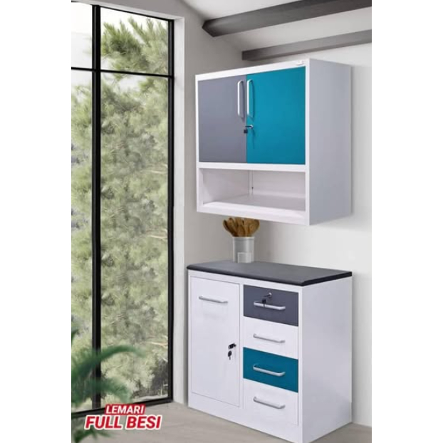 Kitchen Set Besi /  Lemari Dapur Kabinet / Lemari Dapur Atas/Bawah Besi IMP