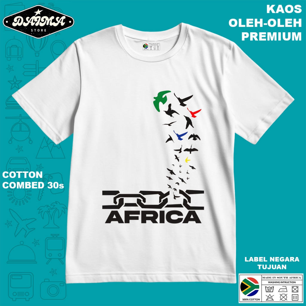 KAOS OLEH OLEH AFRIKA 18 PAKAI TAG LABEL AFRIKA ASLI BAJU SOUVENIR PREMIUM GIFT