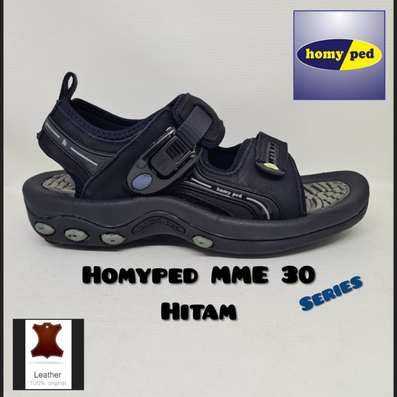 Sandal Gunung Kulit HOMYPED MME 30 Series Leather Hitam Kopi Ukuran 36-44 | Sandal Slop Honiped Pria