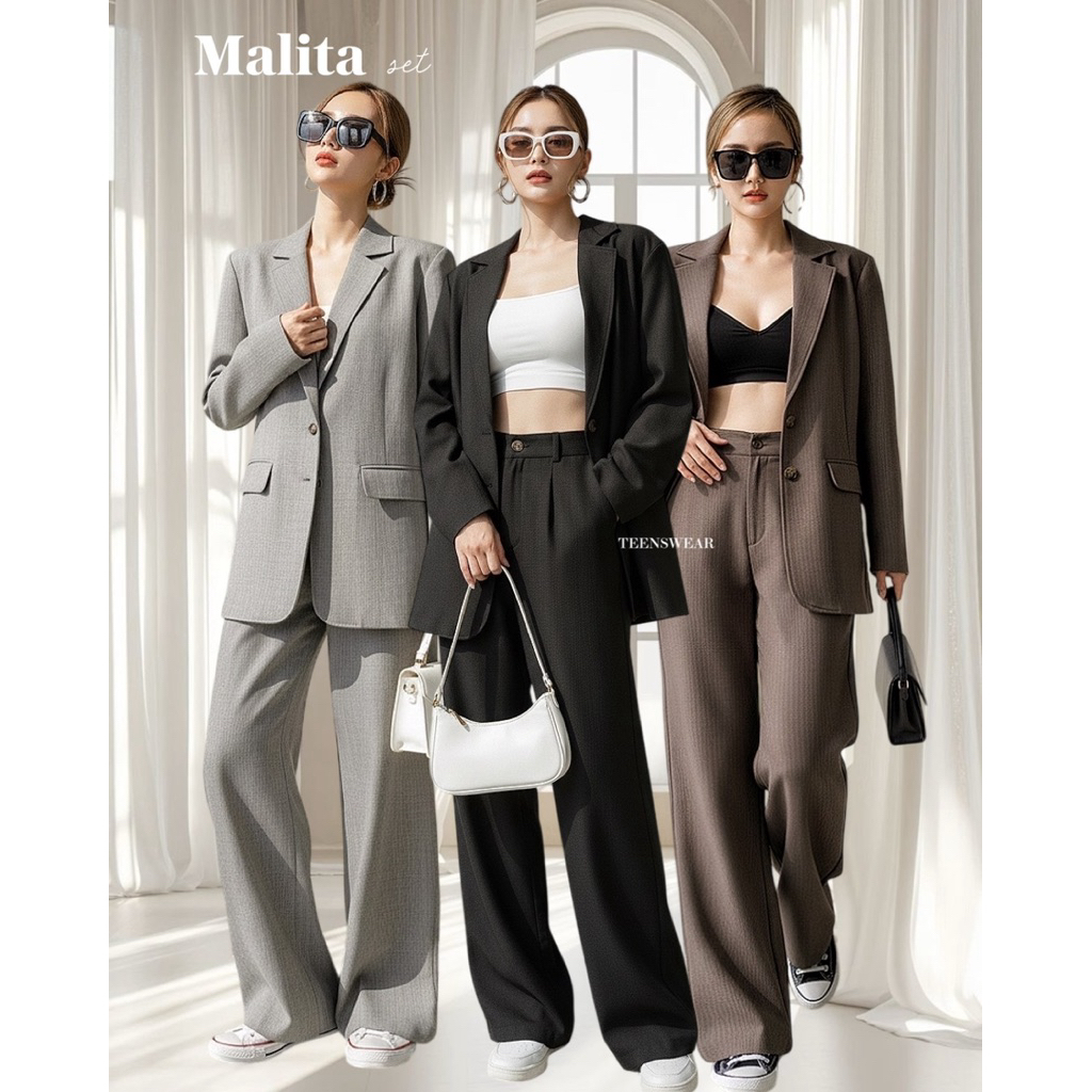 Malita Set - Cotton Candy Set Blazer Pants Import Bangkok